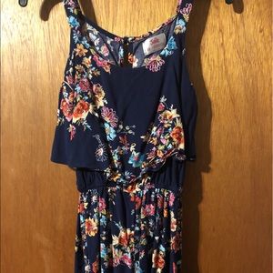 Justice Navy Floral Romper, girls 10